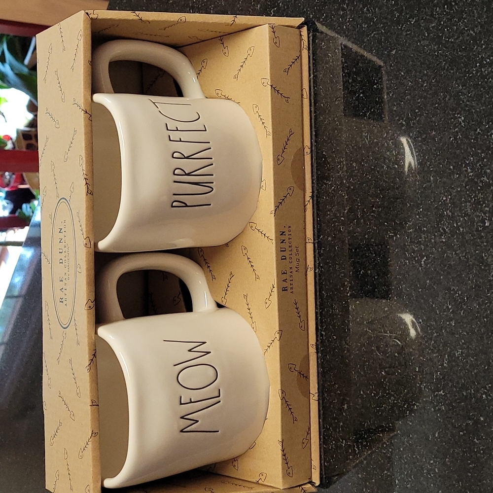 Rae Dunn Cat Mug Set